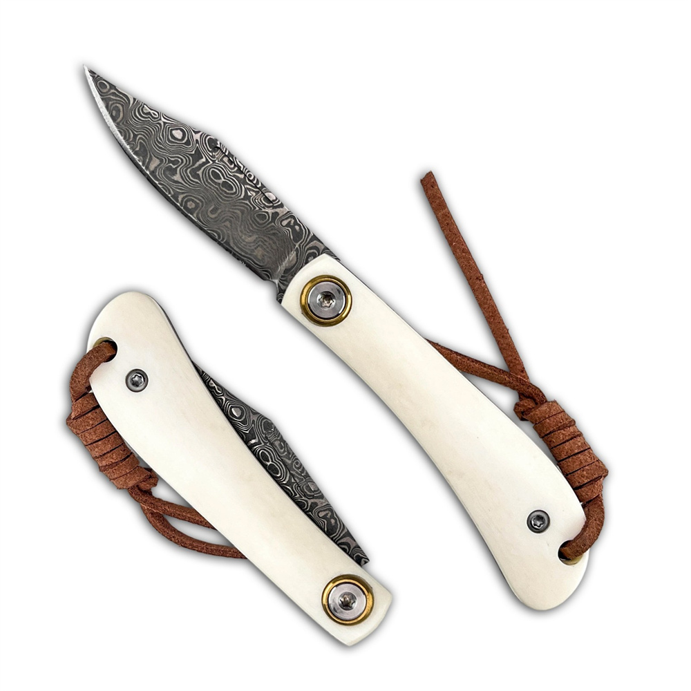 Vintage Collectible Pocket Knives - 컴팩트 빈티지 EDC 다마스커스 접이식 나이프,