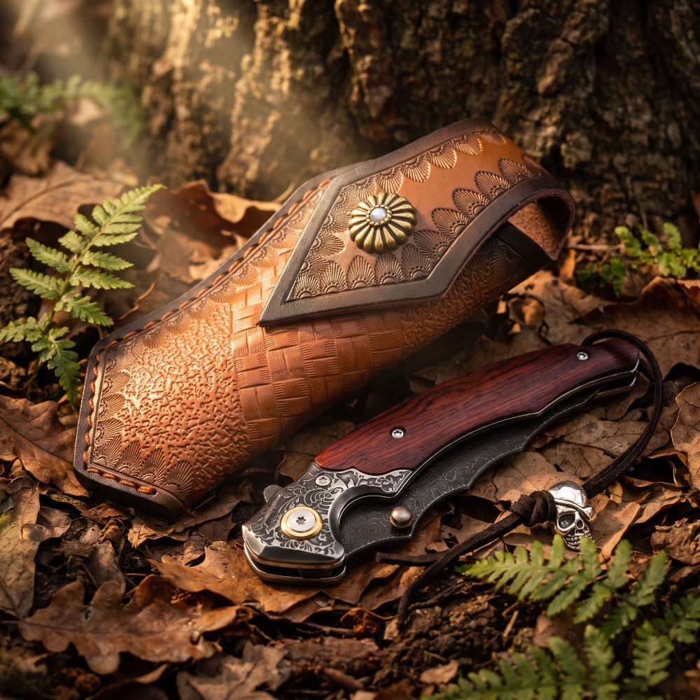 빈티지 각인 접이식 나이프 다마스커스 패턴 블레이드 원 - Vintage Collectible Pocket Knives 리뷰 및 가격
